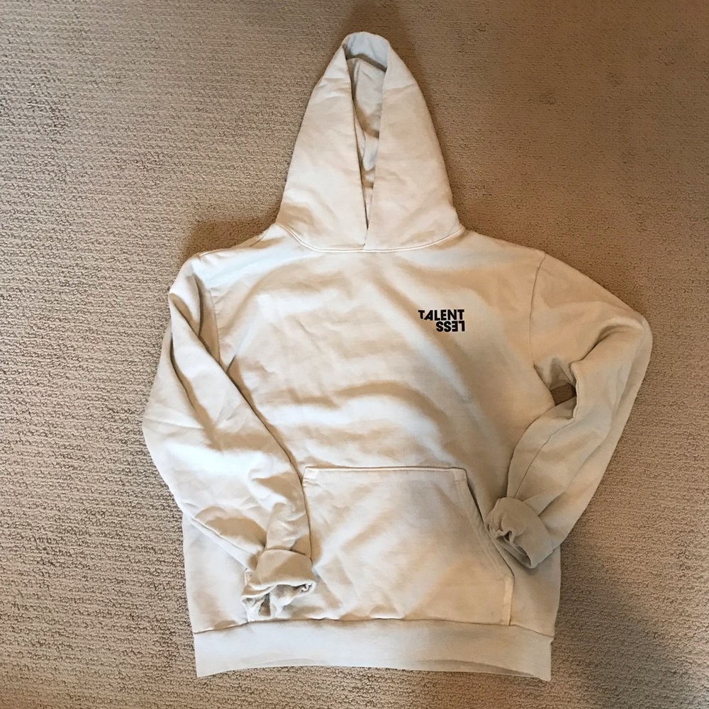 TALENTLESS Logo Back Beige Sweatshirt